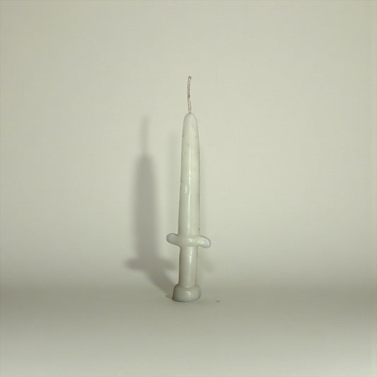 White Athame Candle