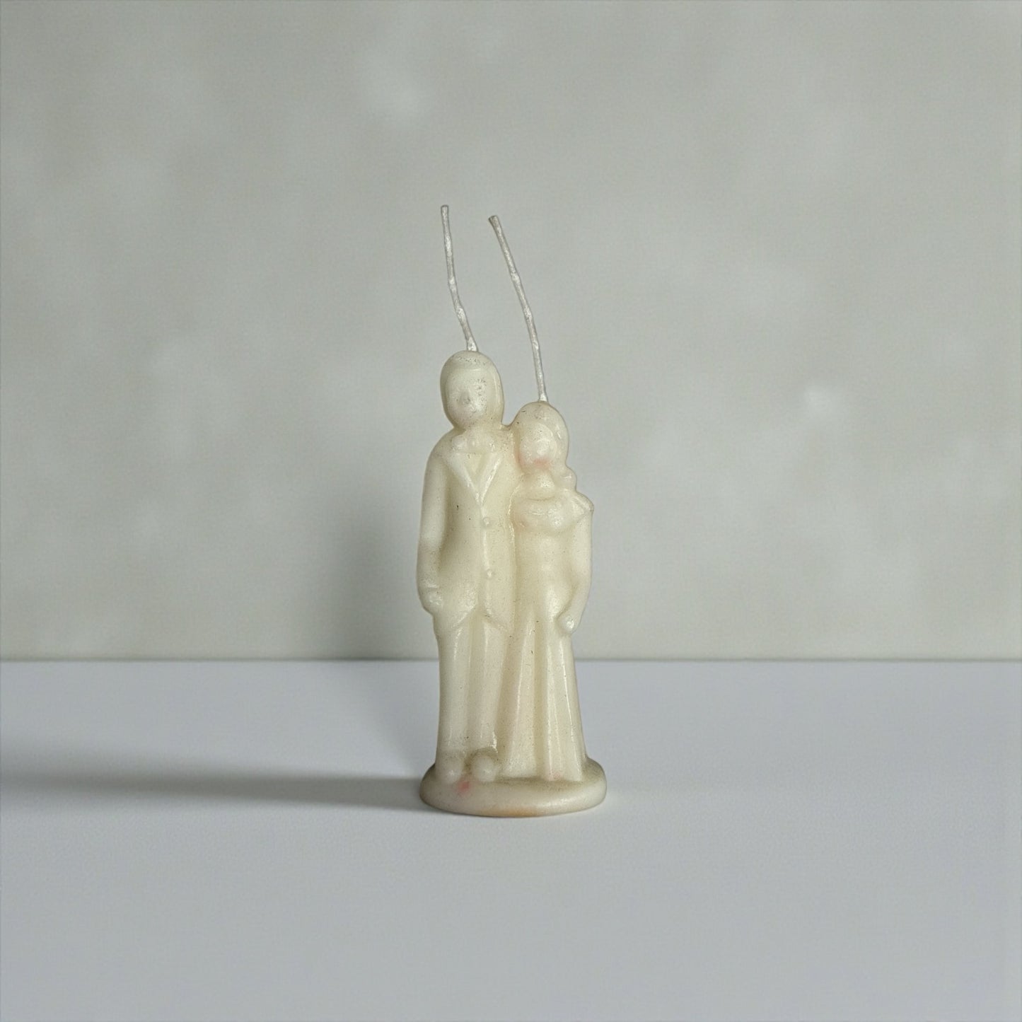 White Wedding Couple Candle