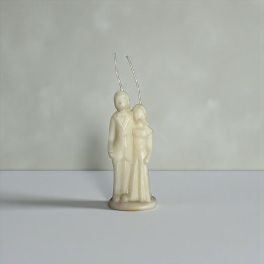 White Wedding Couple Candle