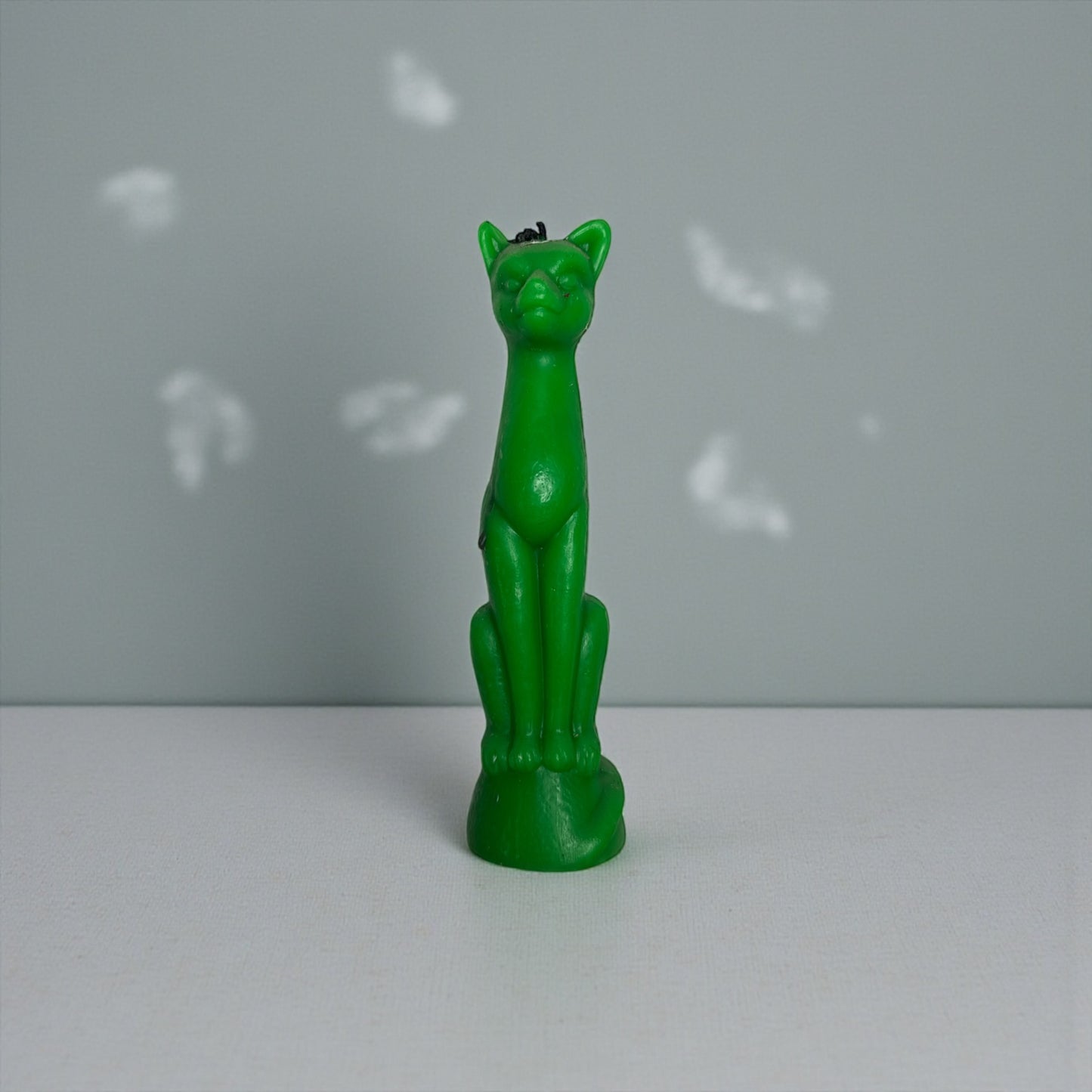 Green Cat Spell Candle