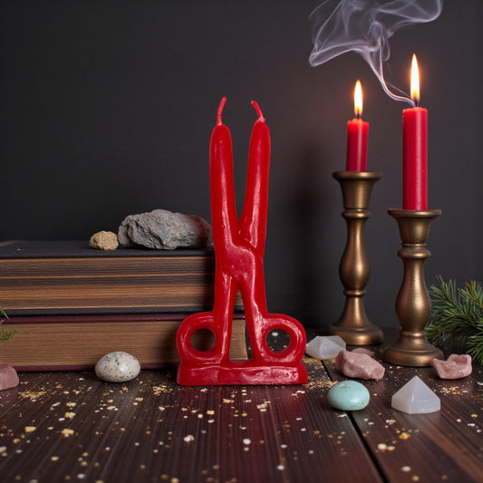 Red Scissor Spell Candle