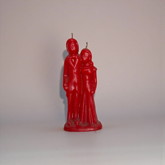 Red Wedding Couple Candle