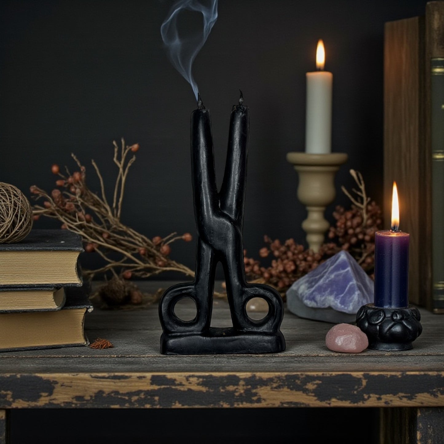 Black Scissor Spell Candle
