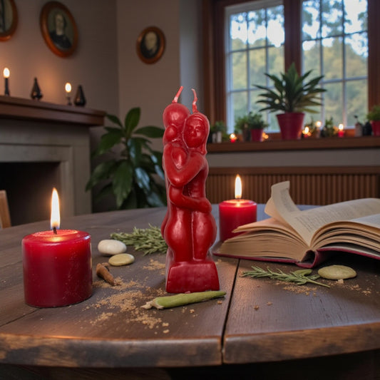 Red Erotic Couple Candle