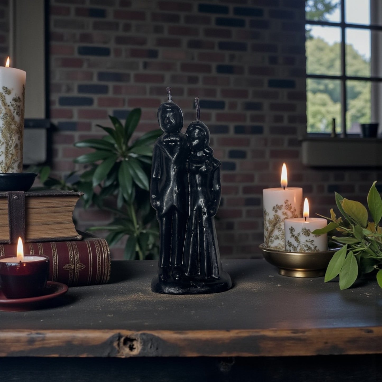 Black Wedding Couple Spell Candle