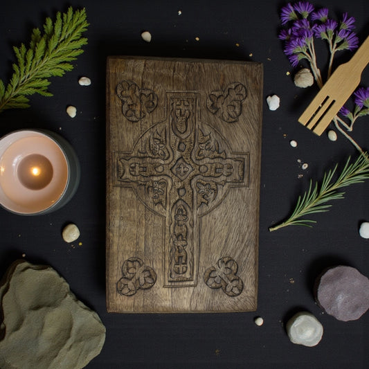 Wooden Magic Box – Cross Engraved