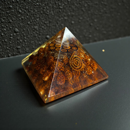 Rudraksh OM Orgone Pyramid