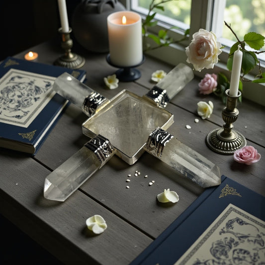 Clear Quartz 4-Point Pyramid Energy Generator (Reiki)