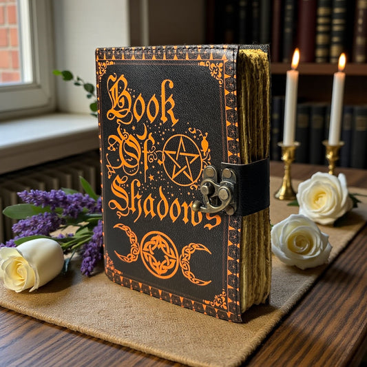 Book of Shadows – Handmade Leather Journal ( 200 Pages)