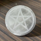 Selenite Pentacle Round Plate