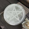 Selenite Pentacle Round Plate