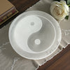Selenite Yin Yang Round Plate