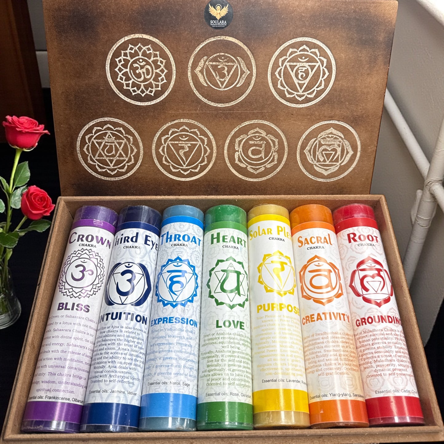 7 Chakra Scented Candle Set
