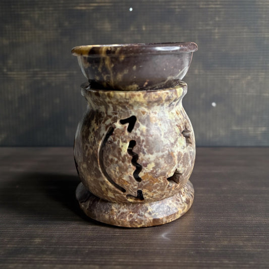 Soapstone Oil Burner – Moon & Star Design
