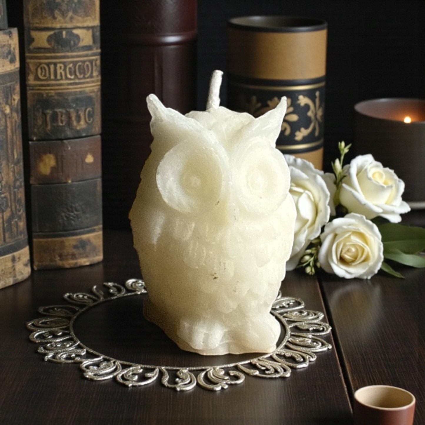 White Owl Candle