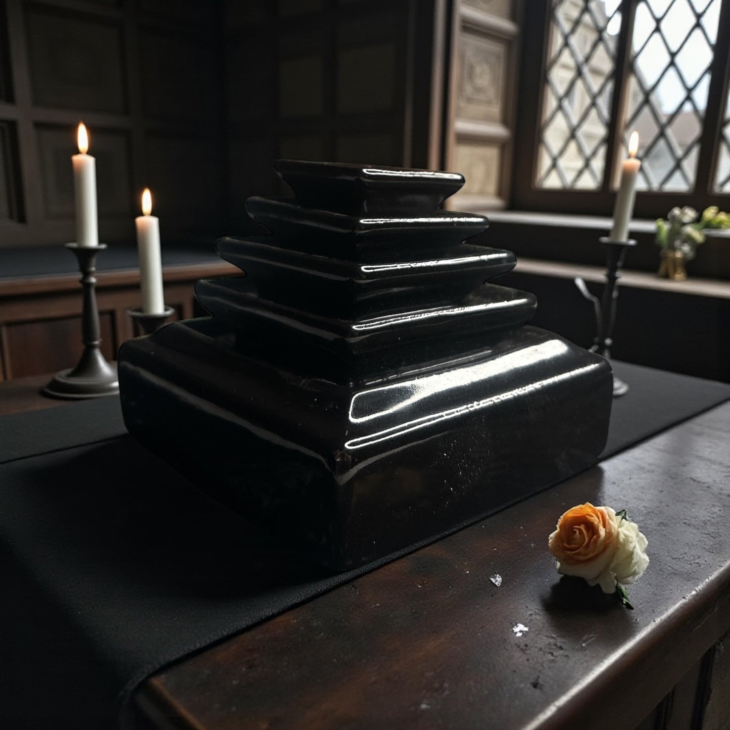 Ceramic Pyramid Backflow Incense Burner