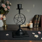 Iron Pentacle Candle Holder   6 Inch