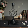 Iron Pentacle Candle Holder   6 Inch