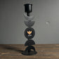 Iron Triple Moon Candle Holder Size 6 Inch
