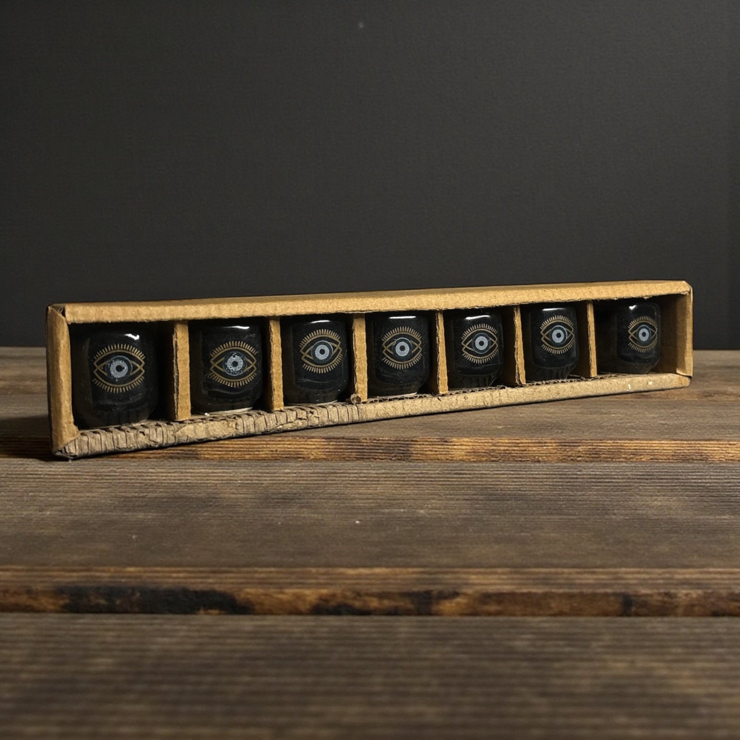 Ceramic Evil Eye Chime Candle Holder –  Set of 7