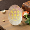 Zibu Symbol Palm Stone – Love Symbol Engraved on Rose Quartz