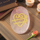 Zibu Symbol Palm Stone – Love Symbol Engraved on Rose Quartz
