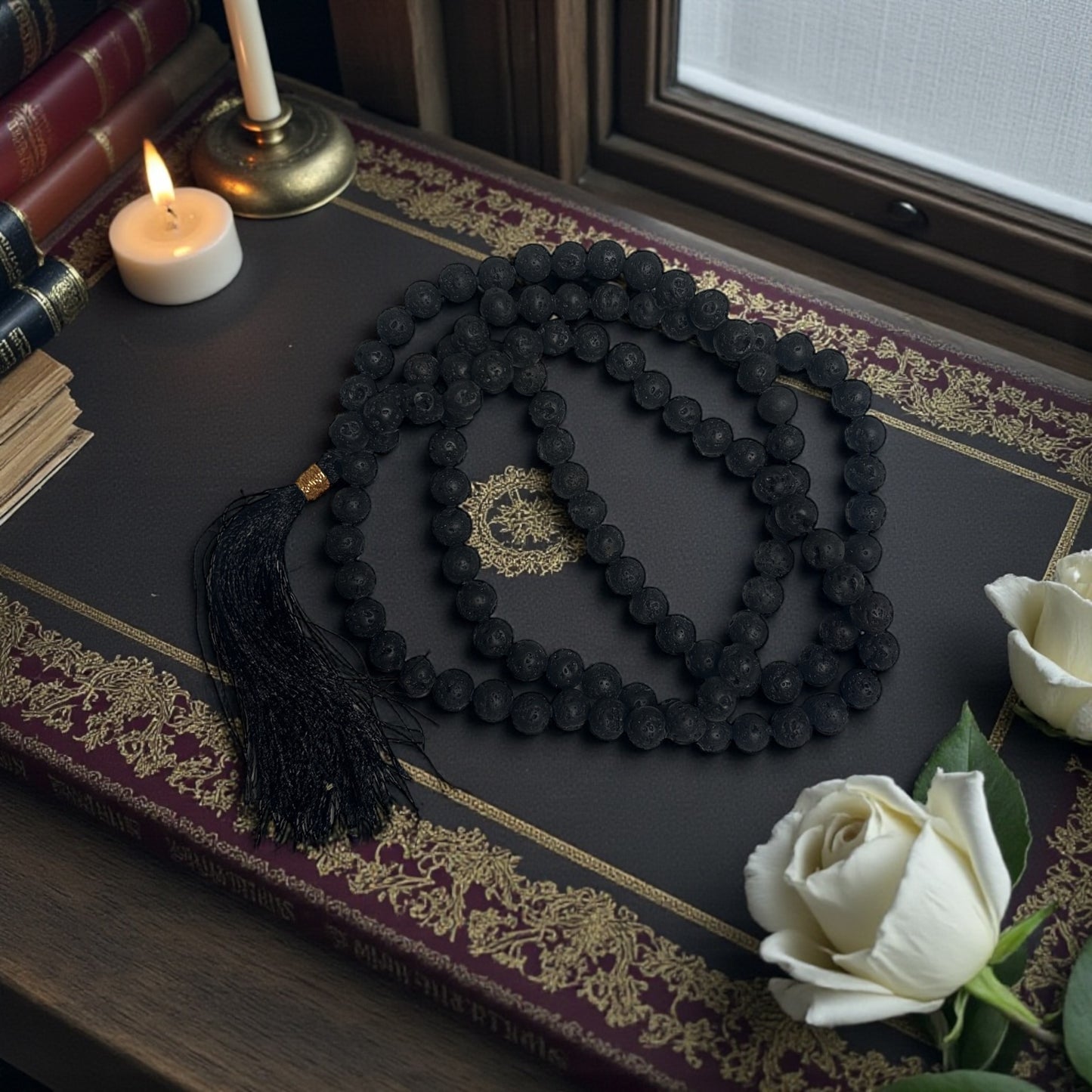 Lava Stone Jaap Mala – 108 Beads