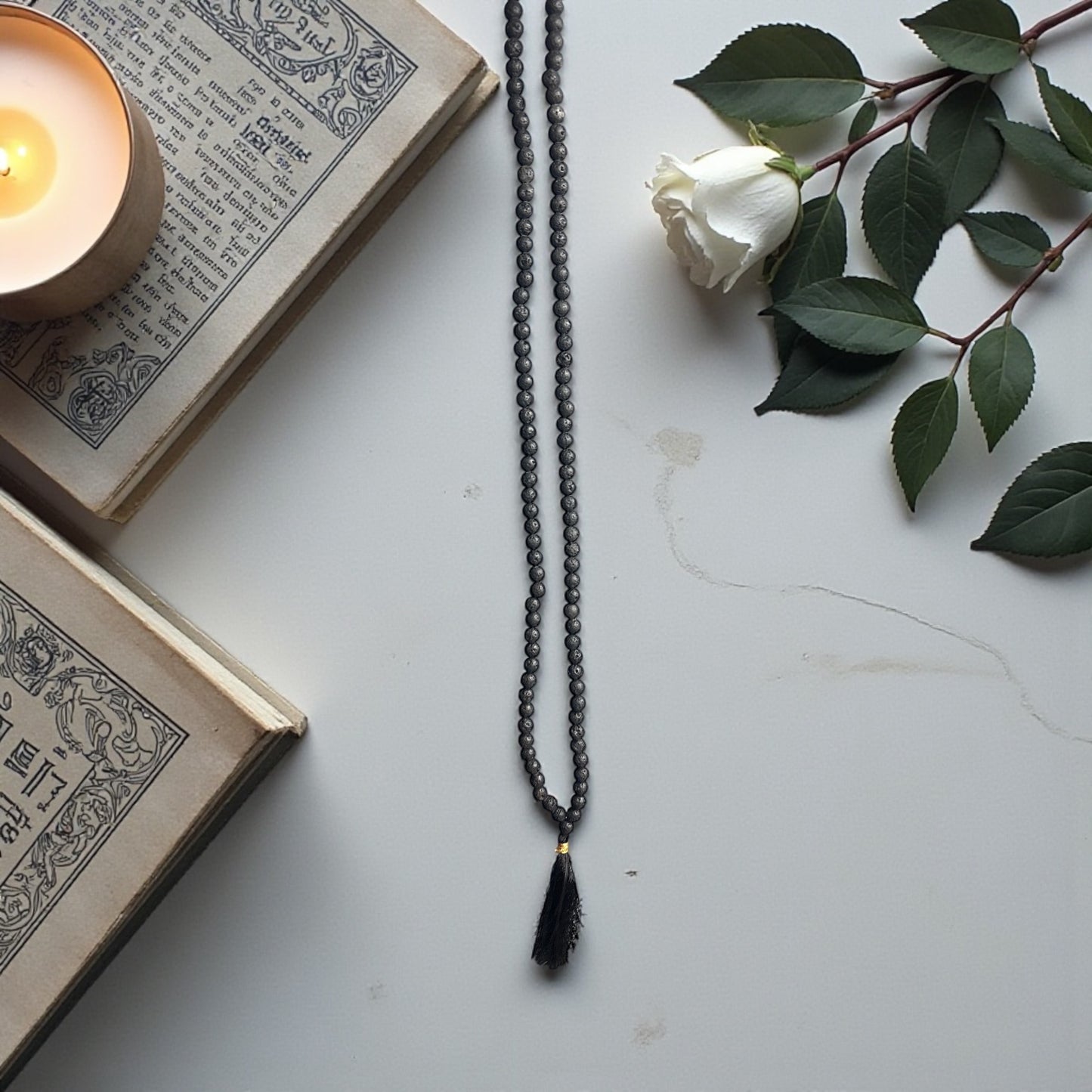 Lava Stone Jaap Mala – 108 Beads