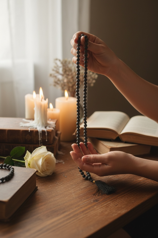 Lava Stone Jaap Mala – 108 Beads