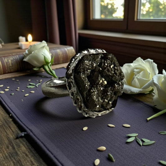 Pyrite Adjustable Ring