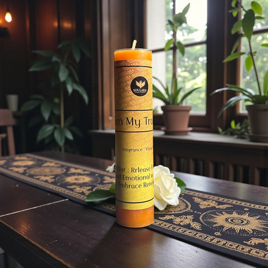 Burn My Trauma Magic Pillar Candle