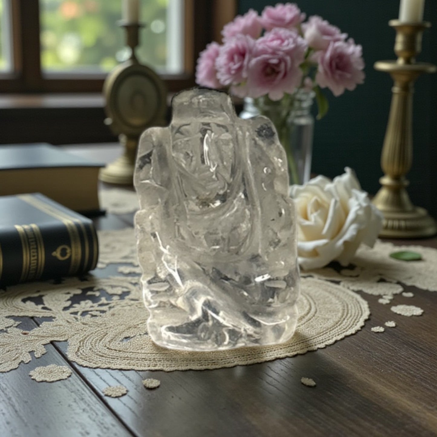 Clear Quartz Ganesha