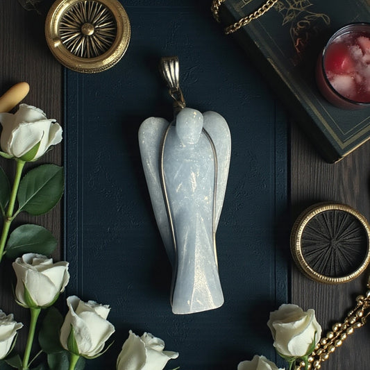 Angelite Angel Pendant