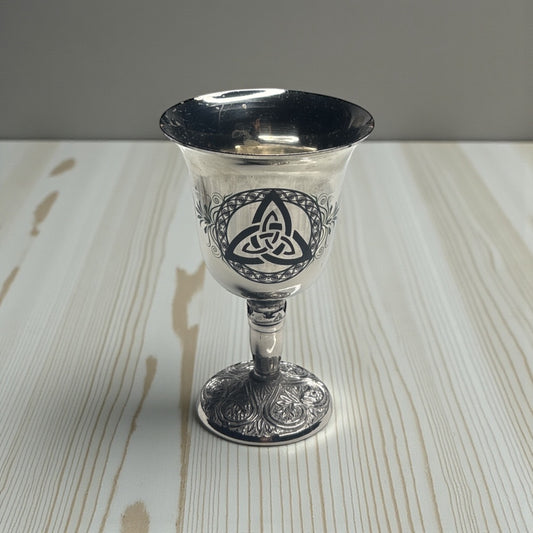 Triquetra Engraved Brass Chalice