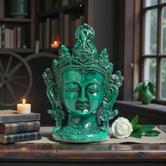 Statue Green Tara Maa (Crown)