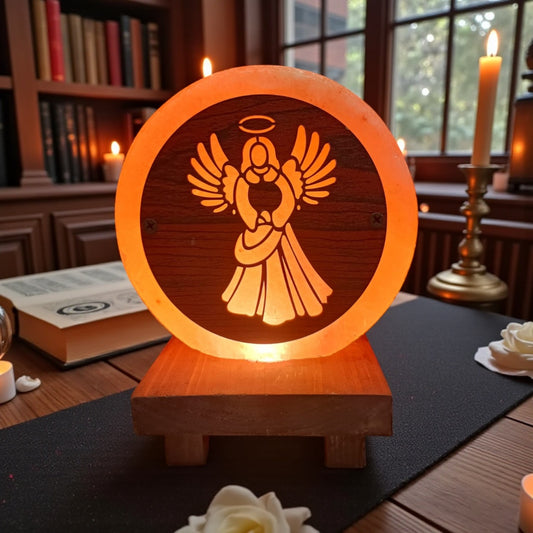 Himalayan Rock Salt Lamp – 3D Angel Design