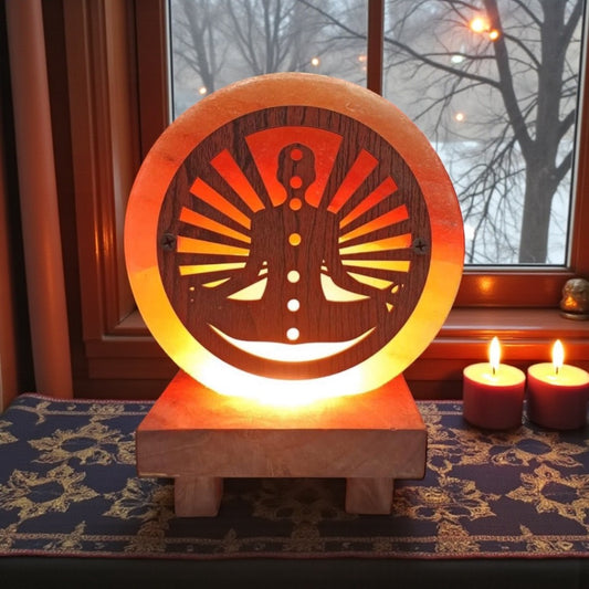 Himalayan Rock Salt Lamp – 3D Meditation Design