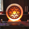 Himalayan Rock Salt Lamp – 3D Pentacle Design