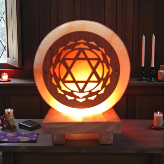 Himalayan Rock Salt Lamp – 3D Pentacle Design