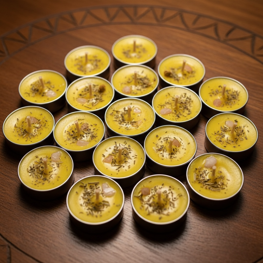 Energized Yellow Tea Light Candles (Set of 11)