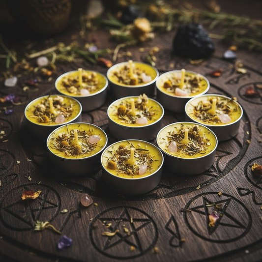 Energized Yellow Tea Light Candles (Set of 11)