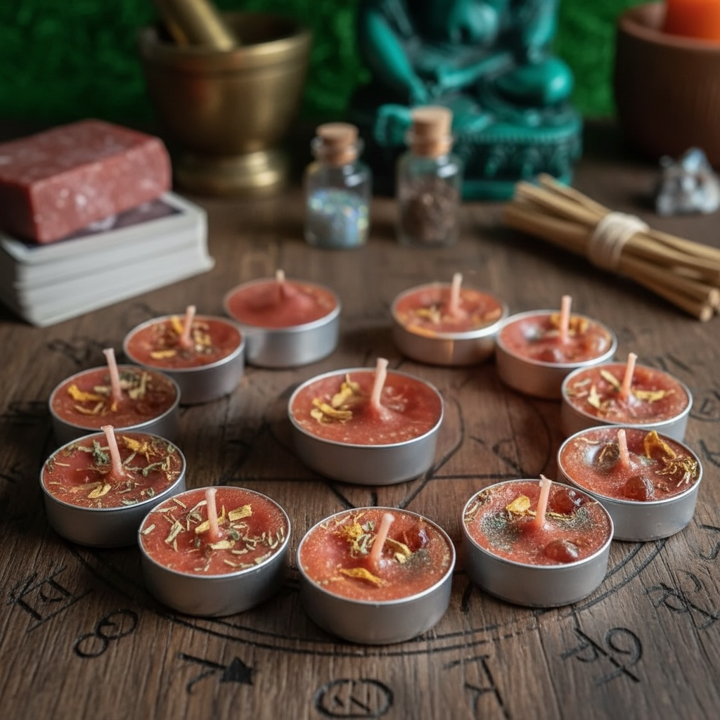 Energized Orange Tea Light Candles (Set of 11)