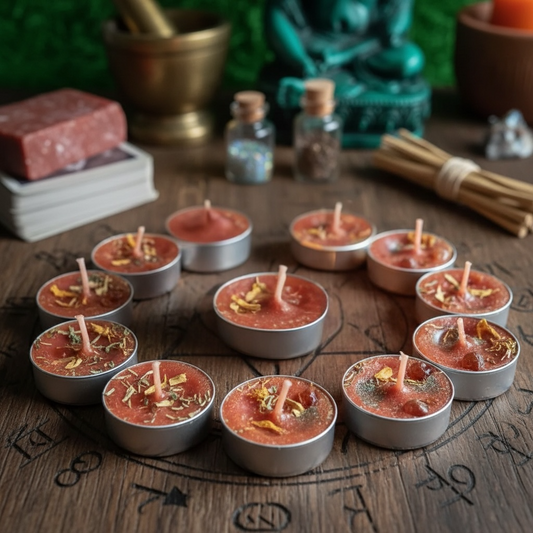 Energized Orange Tea Light Candles (Set of 11)