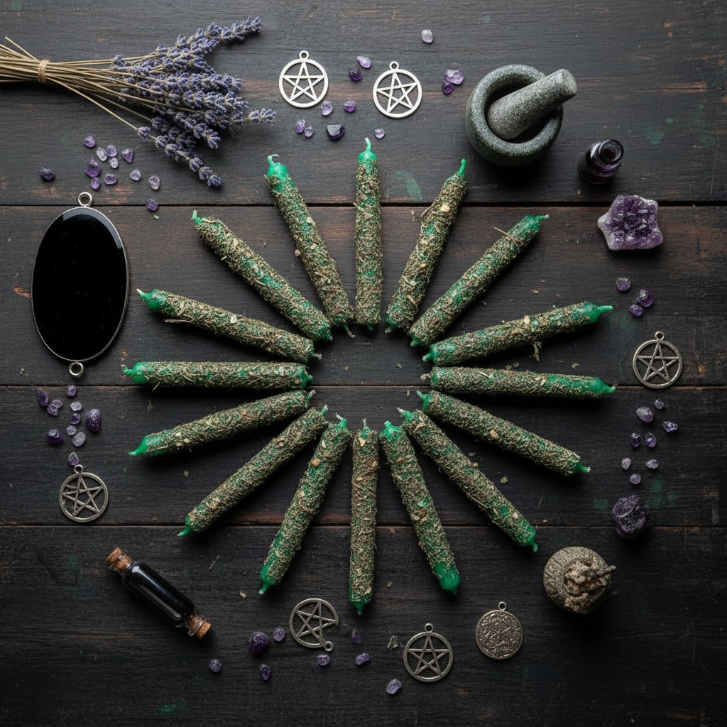 Energized Green Chime Candles (4” Set of 11)